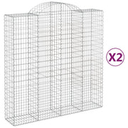 Cesti Gabbioni ad Arco 2 pz 200x50x200/220 cm Ferro Zincato