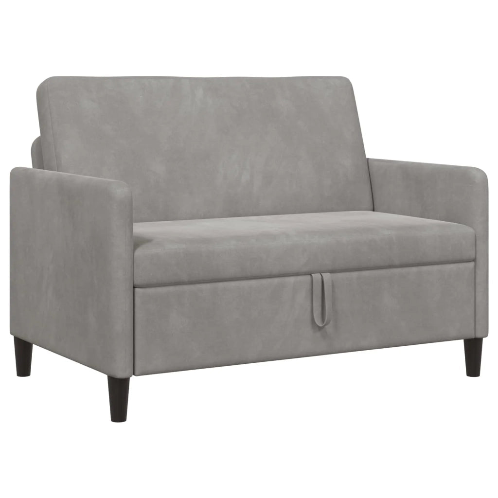 Divano con Storage Grigio Chiaro 122 x 78 x 87 cm Poliestere 42036905