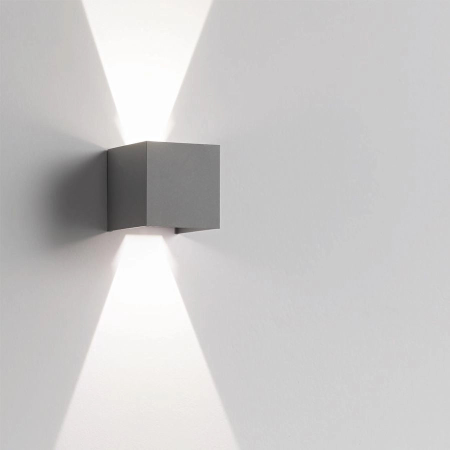 APPLIQUE PARETE CUBO DA ESTERNO ANTRACITE A LED 16W 4000K HOTSHOT AFFRALUX
