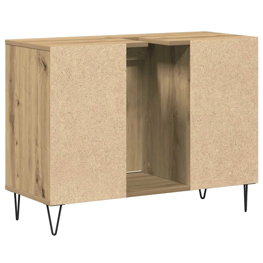 Mobile da Bagno con porta Rovere artigianale 80 x 33 x 60 cm 873896