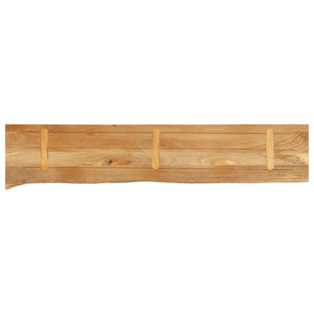 Piano Tavolo Bordi Vivi 180x30x3,8cm in Legno Massello di Mango 370485