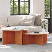 vidaXL Tavolino da salotto 2 pcs Cera marrone 79 x 39.5 x 40 cm