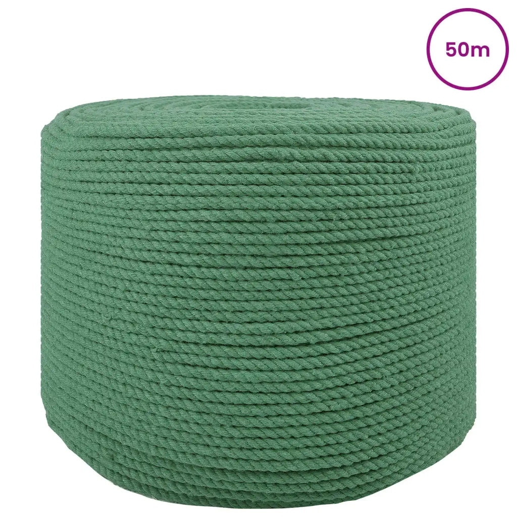 Spago di Cotone 4 mm 50 m Verde 100% Cotone 42011942