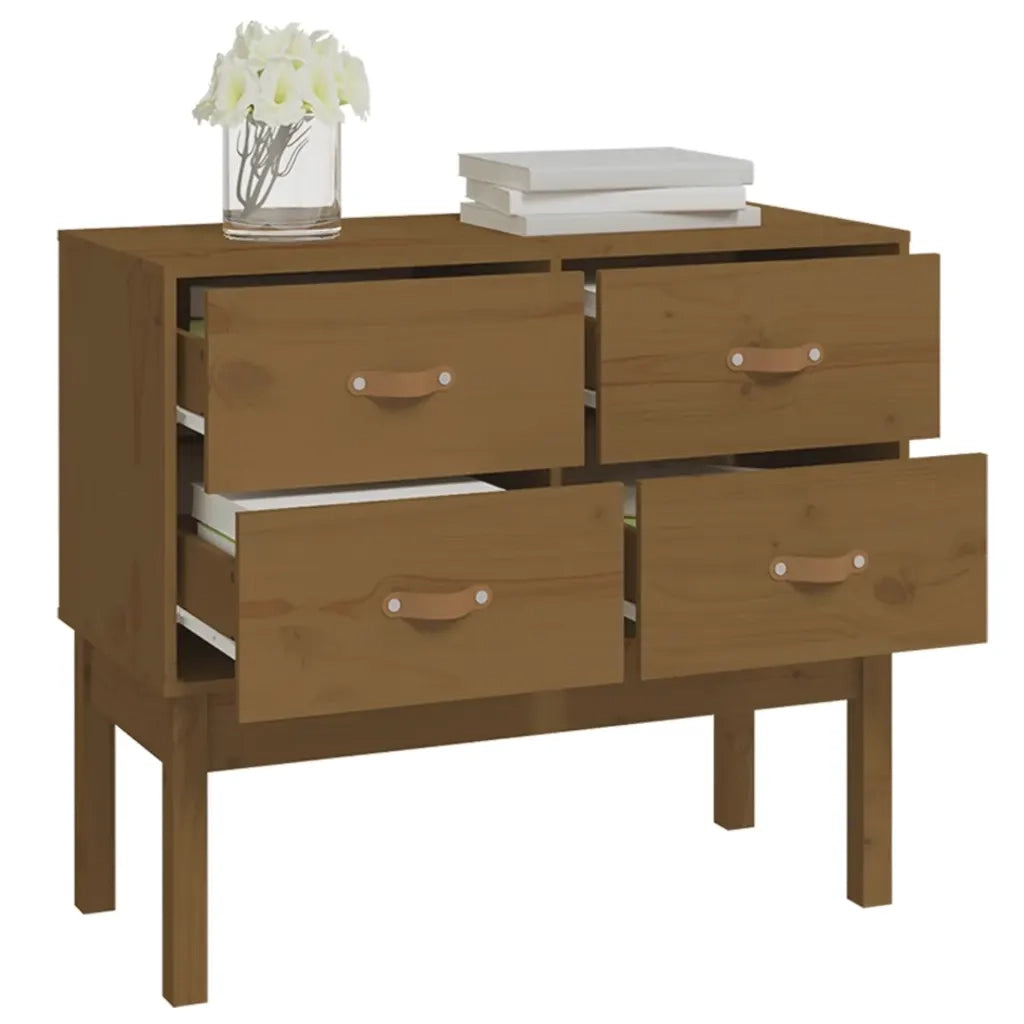 Tavolo Consolle Ambra 90x40x78 cm in Legno Massello di Pino 821742