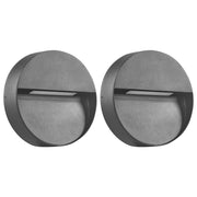 Set di 2 lampade da parete con LED in metallo di colore nero stile moderno contemporaneo