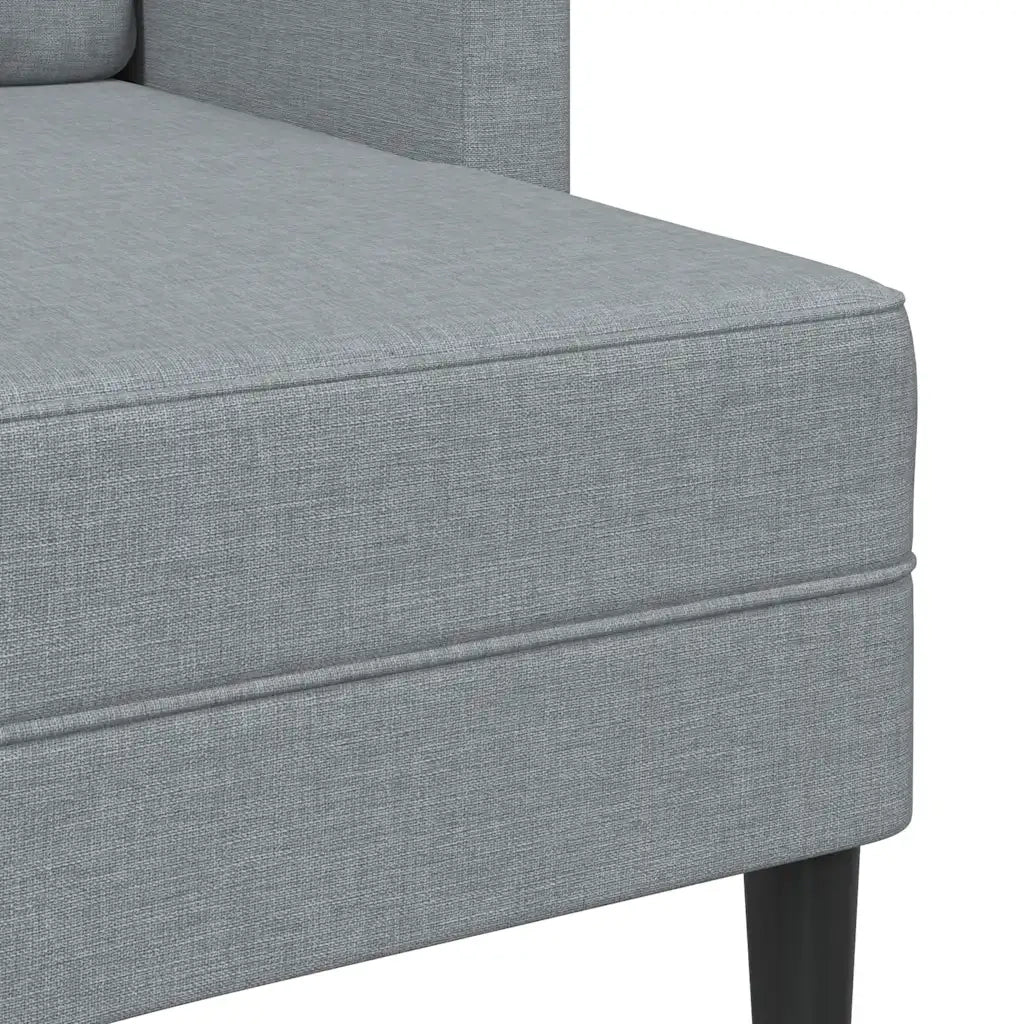 Divano 2 Posti con Chaise a L-Sofa 2 Posti con Chaise Grigio Chiaro 125 cm in Tessuto