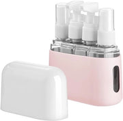 Set di flaconi da viaggio 4 in 1 - flaconi a compressione - flaconi spray - con contenitore di stoccaggio - set di flaconi da viaggio - adatto per viaggi - 50 ML - portatile - riciclabile