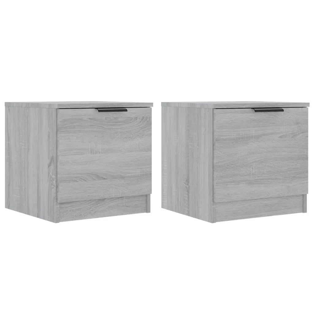 Comodino 2 pz Grigio Sonoma 40x39x40 cm cod mxl 30199
