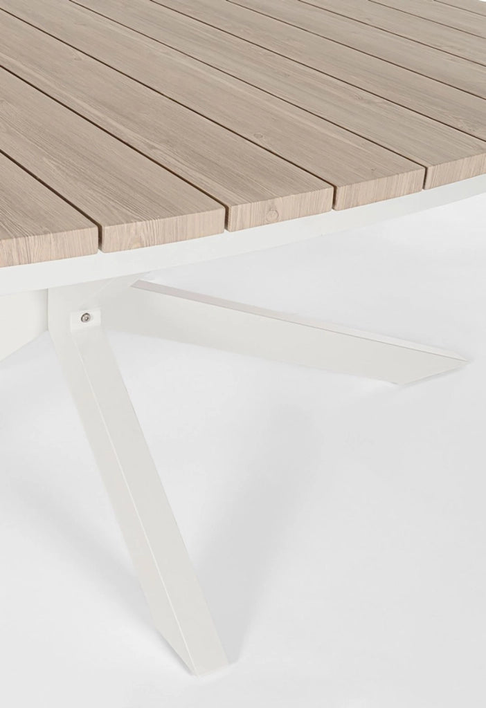 Tavolo Ovale da Giardino 218x115x75h cm in Alluminio e Polywood Zelmar Timber e Vapor