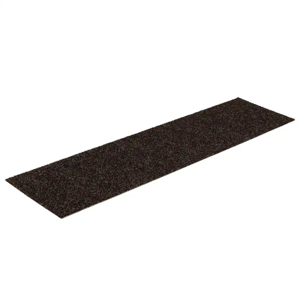 vidaXL Tappetini per scale autoadesivi 30 pz 76x20 cm marrone scuro rettangolari