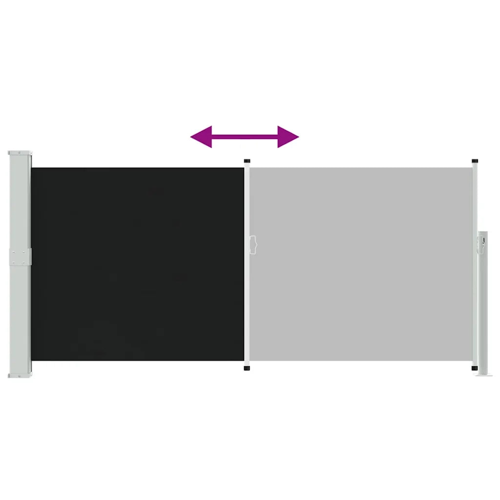 Tenda da Sole | Tenda parasole Laterale Retrattile 140 x 300 cm Nera