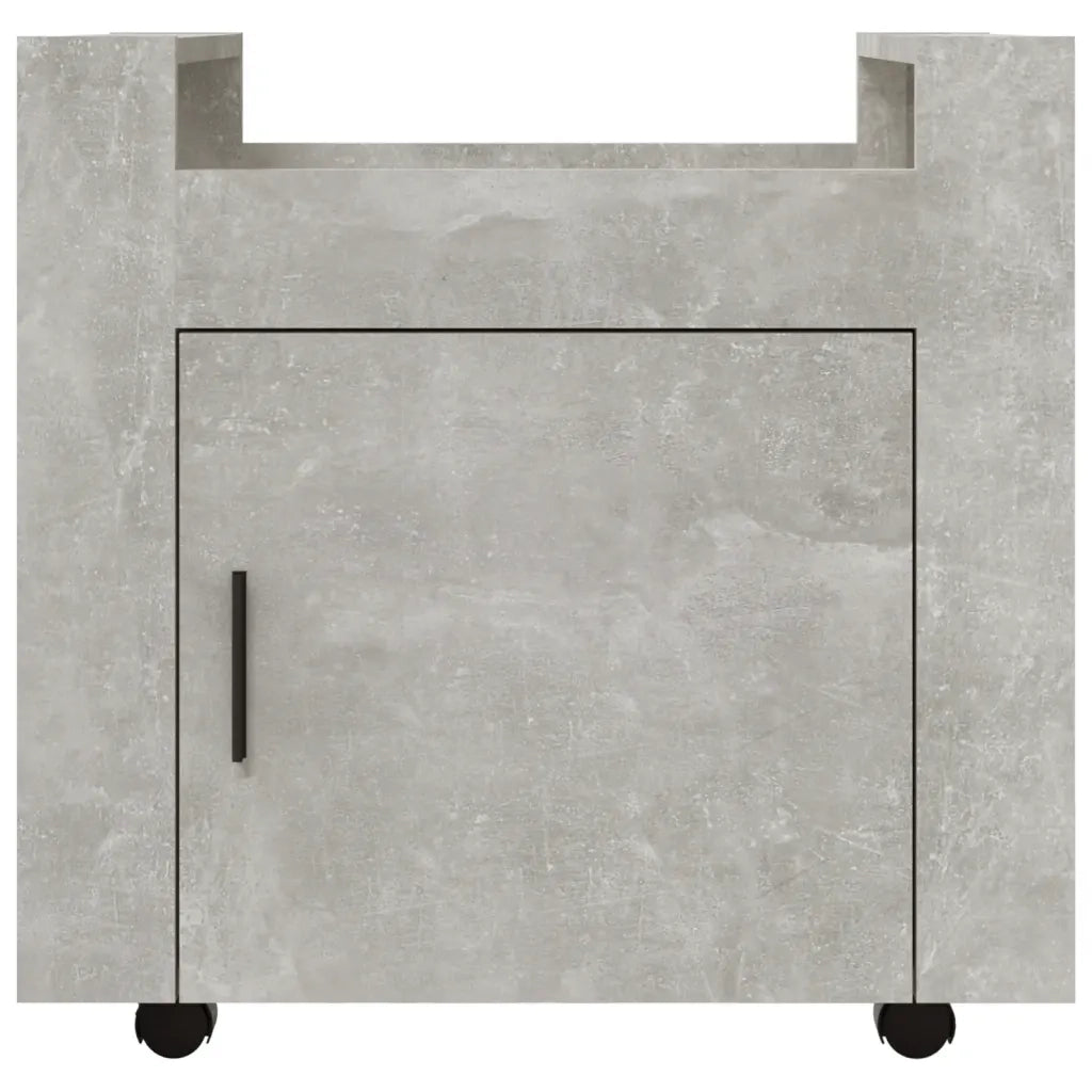 Carrello Scrivania Grigio cemento 60x45x60 cm Legno Multistrato 816612