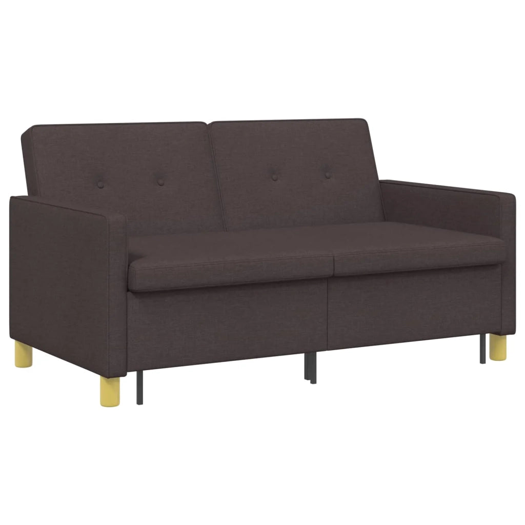 Divano Letto Estraibile Marrone Scuro Tessuto 42033342