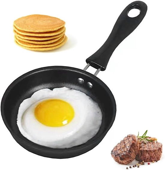 Mini piastra antiaderente - adatta per campeggio e uso domestico - 12 cm - nero