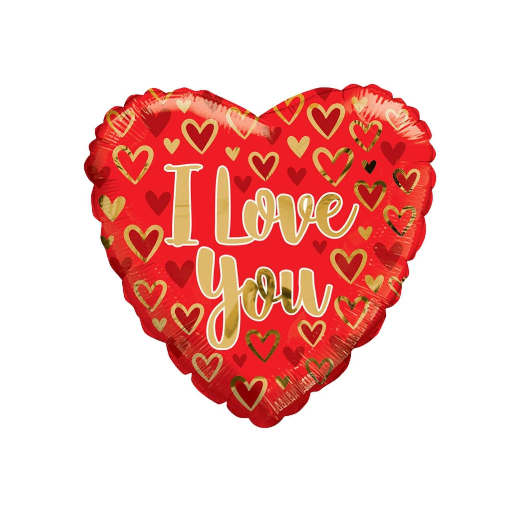 Nonsoloinformatica Palloncino Cuore I Love You Oro Rosso