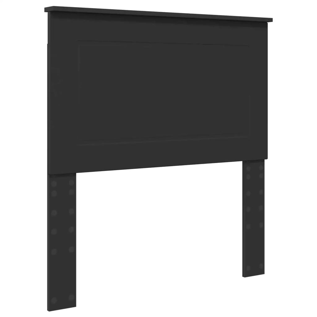 Struttura del letto con testiera Nero 75 x 190 cm Pino massello
