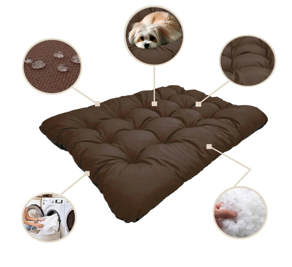 AIO FACTORY 120x80 cm PRESTIGE Cuccia per cani impermeabile personalizzabile Marrone