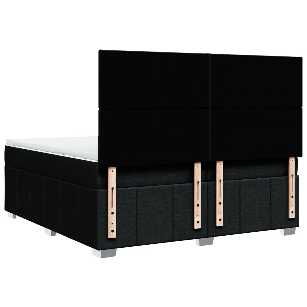 Giroletto a Molle con Materasso Nero 200x200 cm in Tessuto 3294070