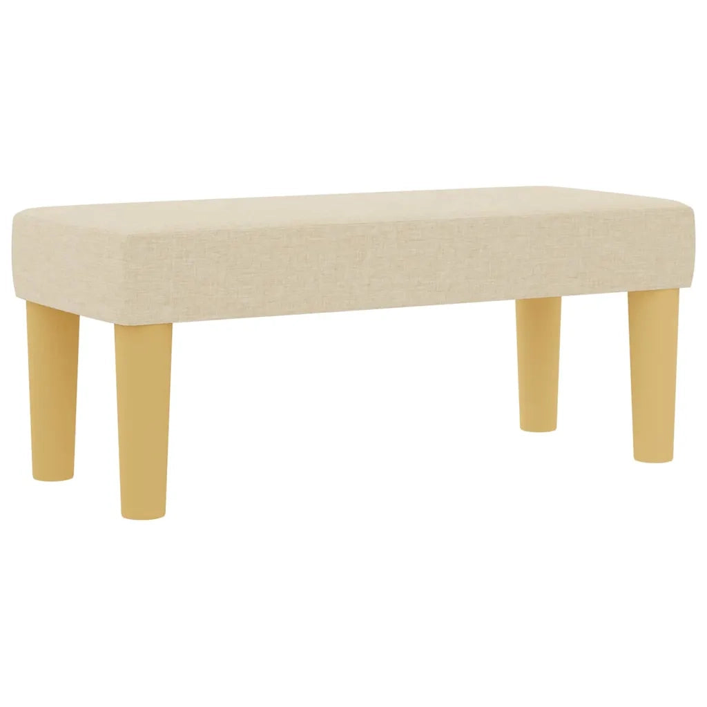 Letto a molle con materasso Crema 100 x 200 cm Tessuto