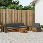Set di divani da esterno 7 pz Naturale e Antracite 3384068