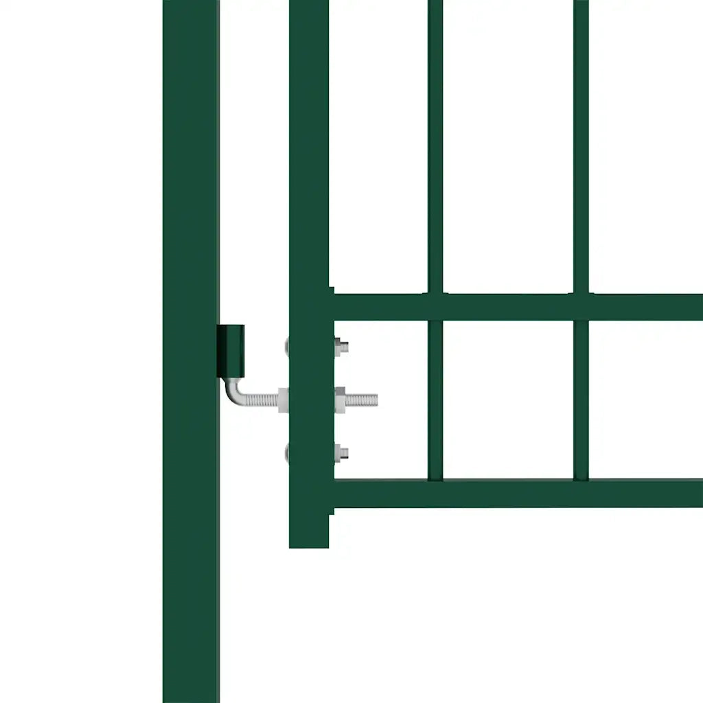 Cancello per recinzione EMMEN con punte in acciaio 104x109,5 cm verde 146384