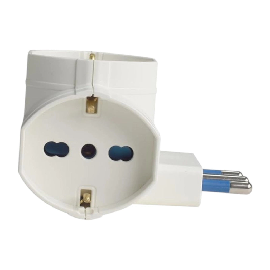 Adattatore Multiplo Presa Schuko e Bipasso Spina Italiana Tipo L Doppia Presa Casa Ufficio 31340