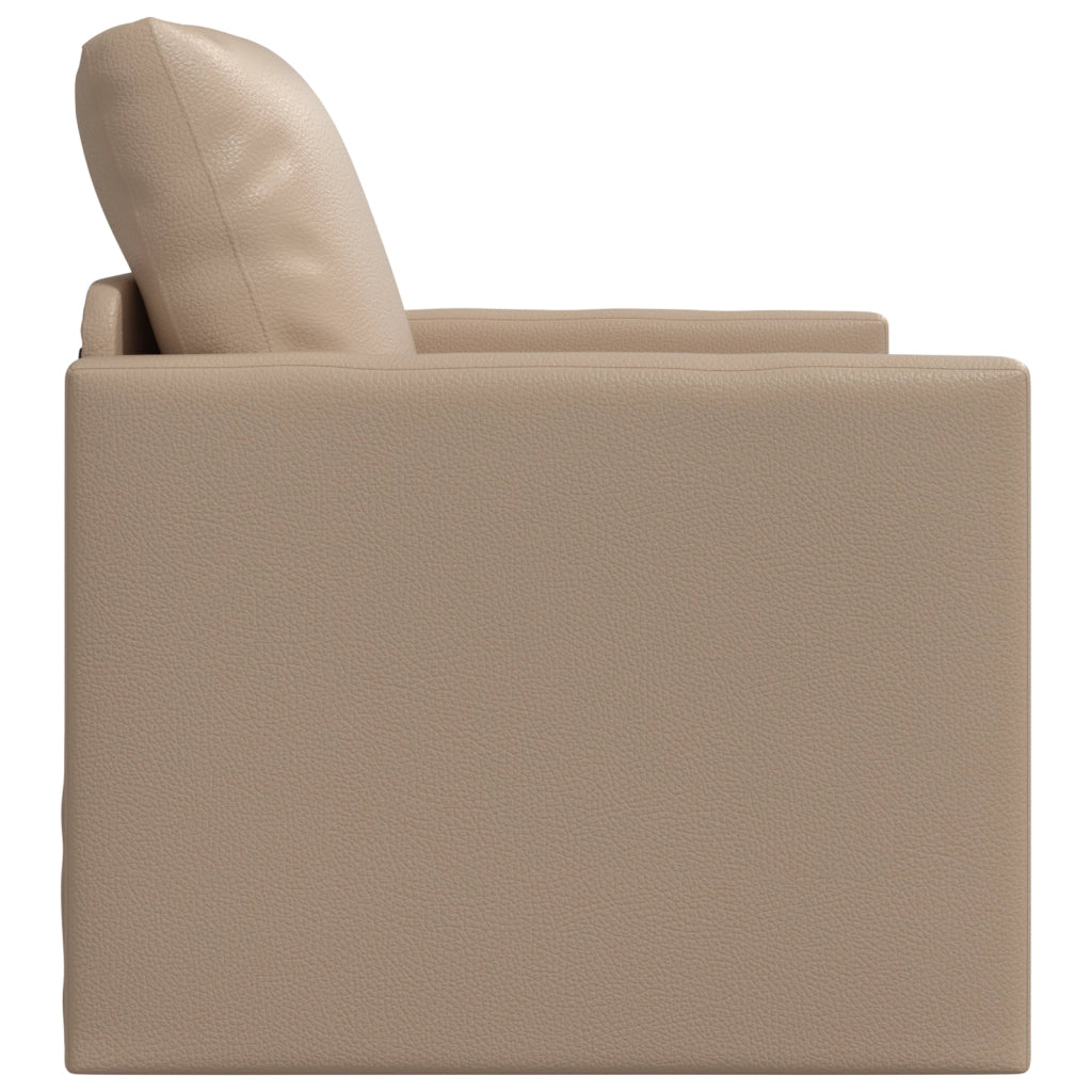 Divano letto vitaXL 2-in-1 Cappuccino 74x77x81 cm in pelle sintetica
