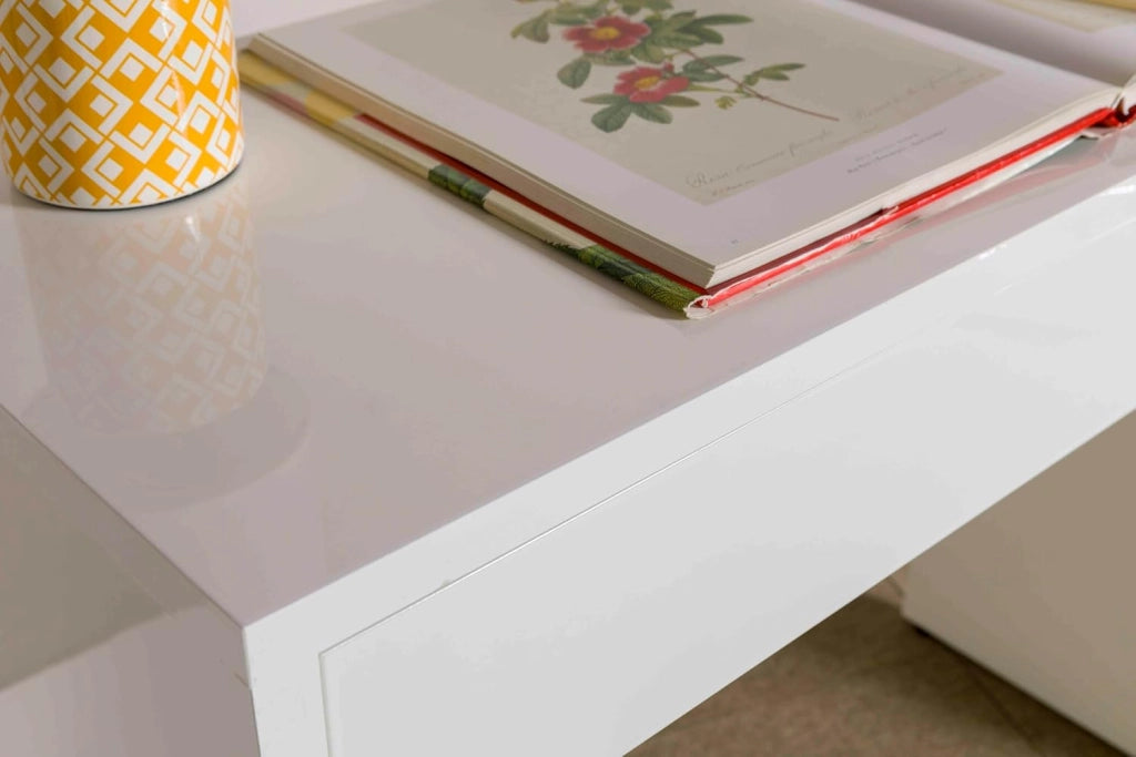 SCRIVANIA CON CASSETTO LINEA 'ESPRESSO' cm. 100 x 40,5 x h.81,4 - laccato bianco  - COMPOSAD
