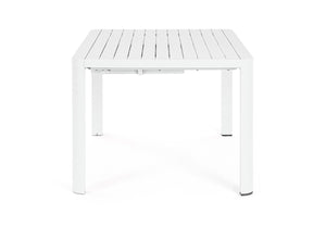 Tavolo Allungabile da Giardino 149x97/149x77.5 cm in Alluminio Kiplin Bianco