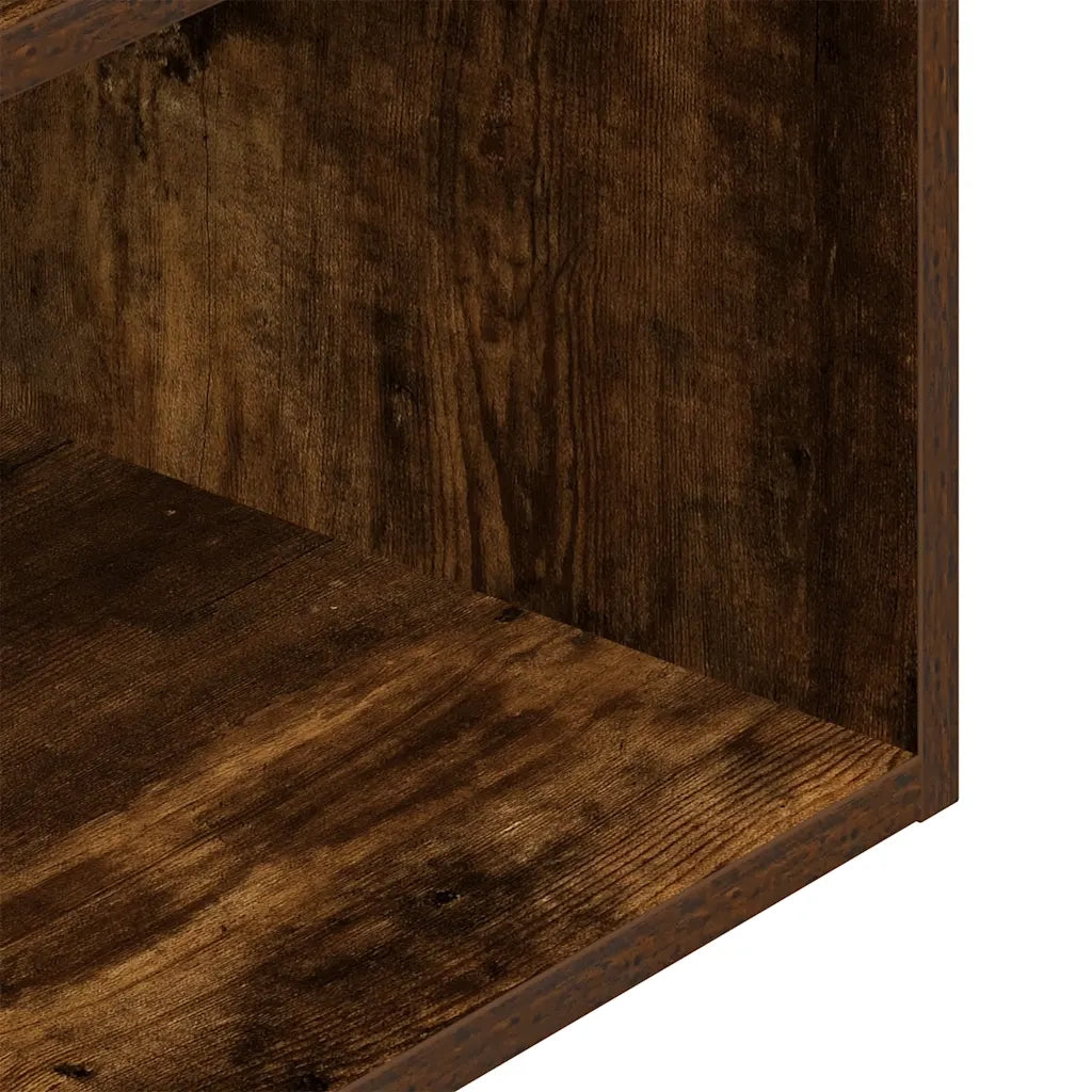Comodino | Armadio da Notte | Mobiletto da notte con Cassetto Rovere Fumo 35x34x66,5 cm