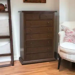 cassettiera settimino in legno arte povera 6+2 cassetti