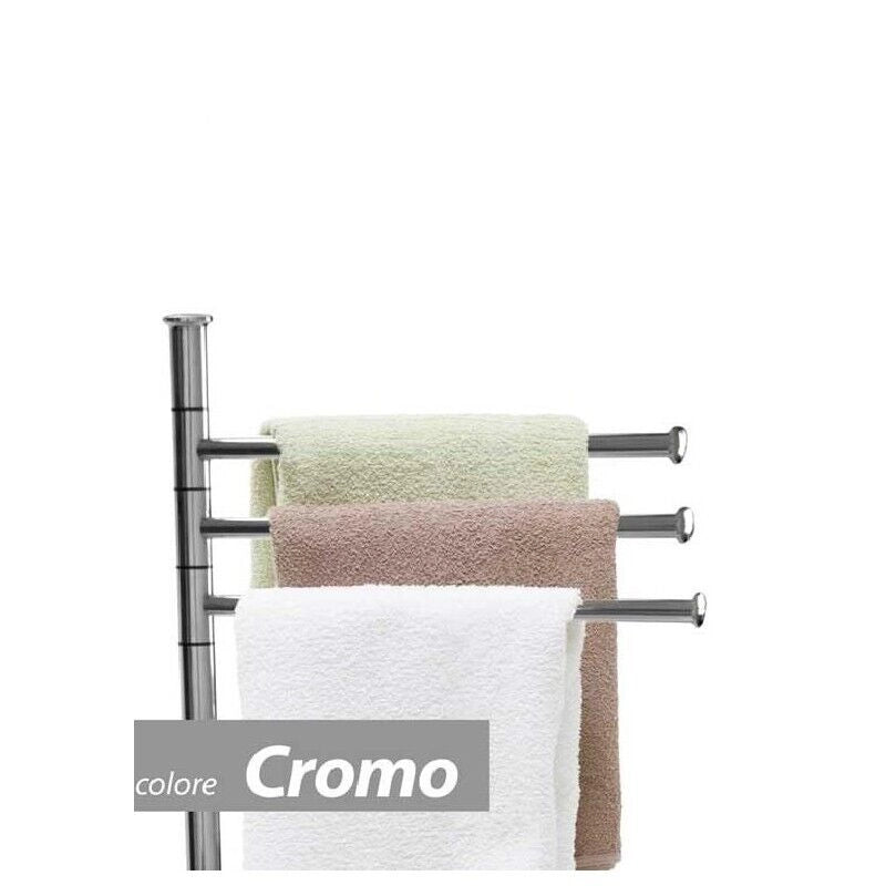 MAURY'S PIANTANA CROMO PORTASCIUGAMANI CON STRUTTURA IN ACCIAIO 20X83 CM