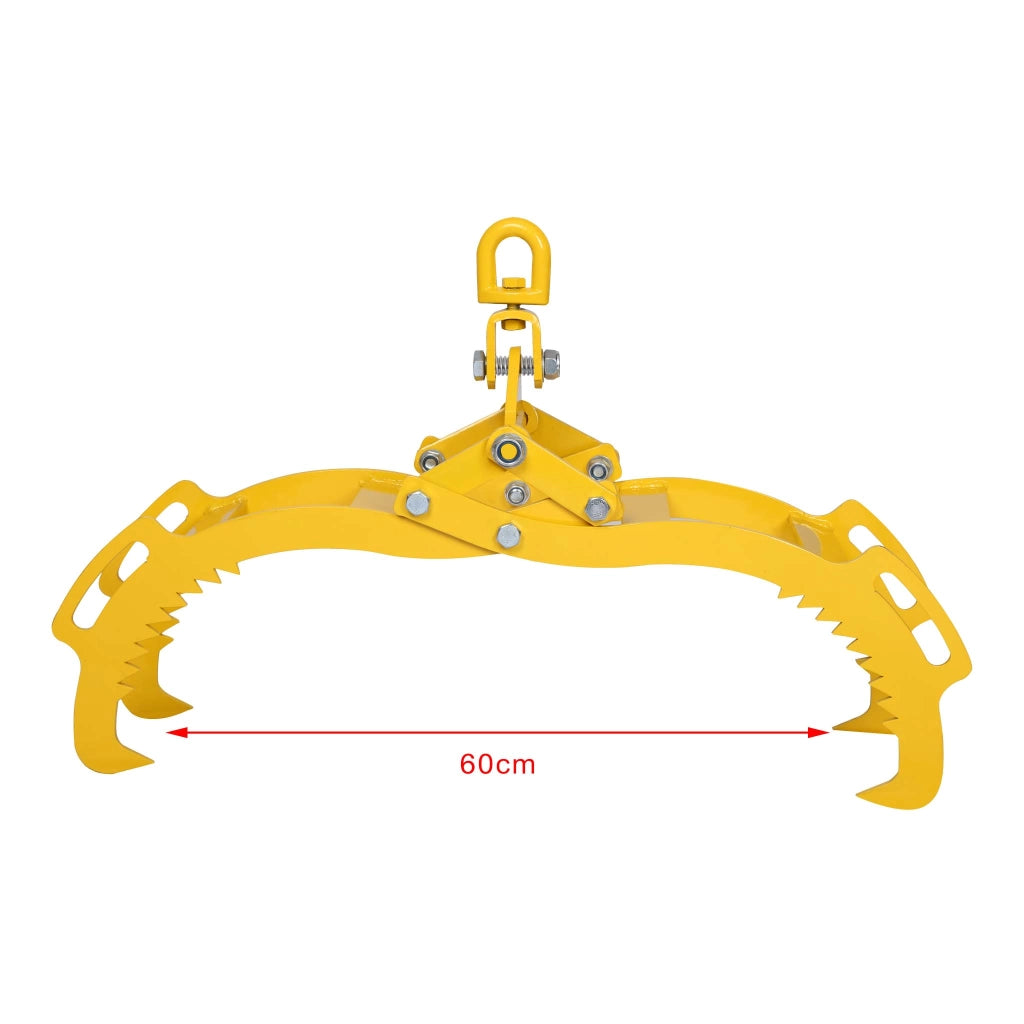 Pinza forestale per legna e tronchi fino a 600 mm 800 kg di forza di trazione 4 artigli