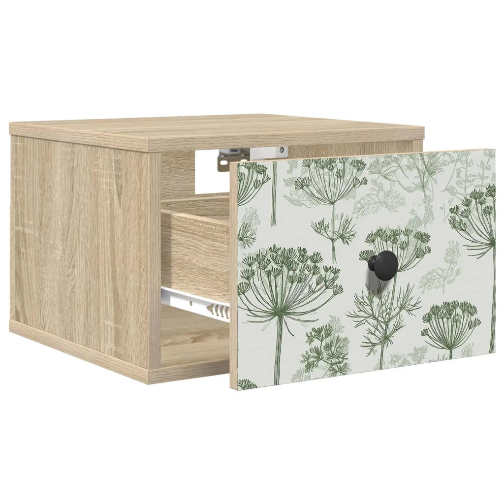 Mobiletto da comodino a parete GOTHA Rovere Sonoma 8007505