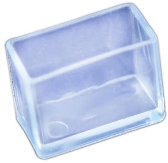 Protezioni per gambe di tavolo - 20 pezzi - Coperture per gambe di tavolo - PVC trasparente - Rettilineo 15x30mm - Per pavimenti in legno duro - Facili da installare - Protezioni per tavoli