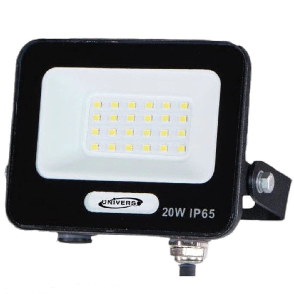 Trade Shop - Faro Proiettore Smd Led Floodlight 20 W Slim Ip65 Luce 3000k 4000k 6500k Ek05-20w - Nero-bianco Caldo      -