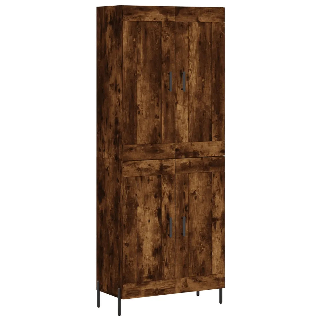 Credenza | Madia | Buffet da pranzo | Armadio da pranzo Rovere Fumo 69,5x34x180 cm in Legno Multistrato