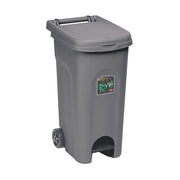 BIDONE URBAN ECO SYSTEM CON PEDALE LT.80- - cm.51x40x79,5h. - grigio polvere - 1 pezzi STEFANPLAST