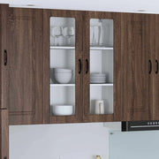 Mobile in vetro da parete LUCCA Rovere Marrone 80 x 31 x 100 cm