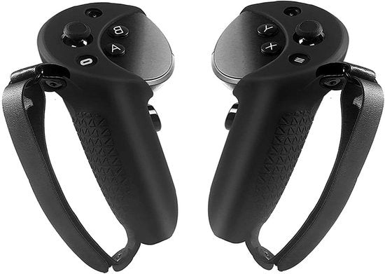 Protezione in Silicone per Manico di Gioco VR per Meta Quest Pro - Copertura di Grip Nero con Striscia di Mano Regolabile
