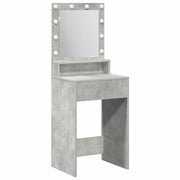 Toeletta | Tavolo da Trucco con specchio Grigio cemento 50 x 41 x 135 cm