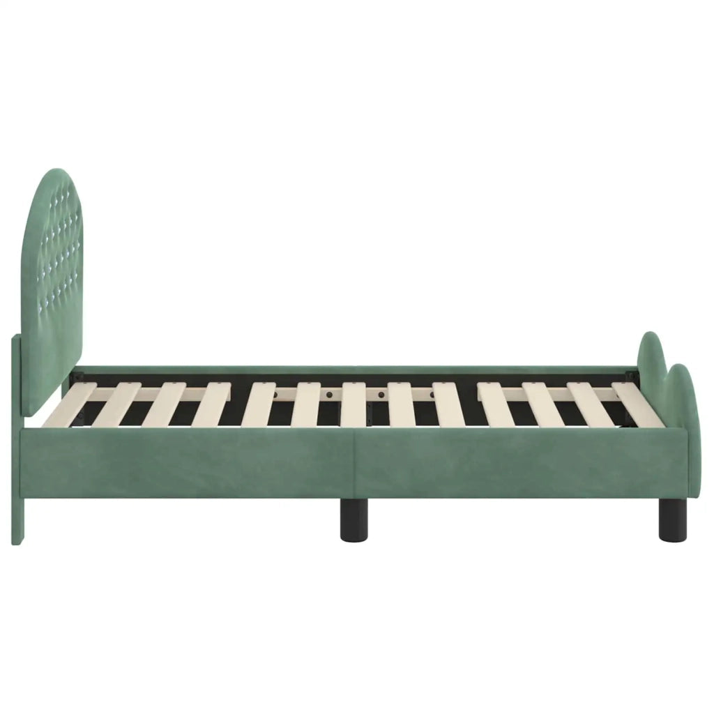 Struttura letto per bambini con testata Verde Mare 70 x 140 cm