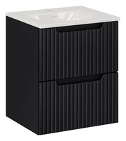 Set mobili bagno 50 cm con lavabo per mobile SKY Nova Black 50 x 1401 x 40 cm