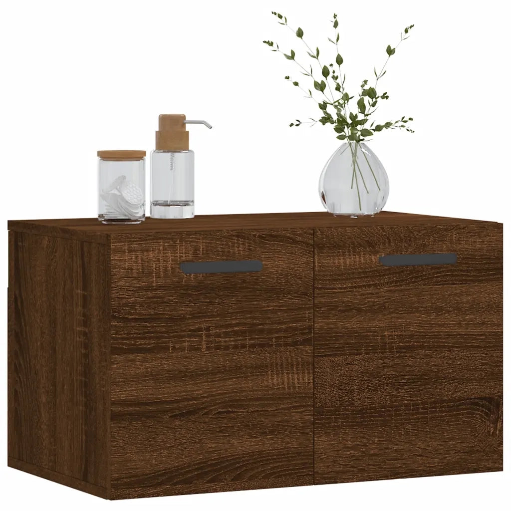 Armadietto a Muro | Mobile a Parete Rovere Marrone 60x36,5x35 cm Legno Multistrato