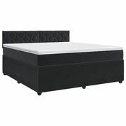 Letto box spring con materasso Nero 140 x 200 cm Velluto 3451699