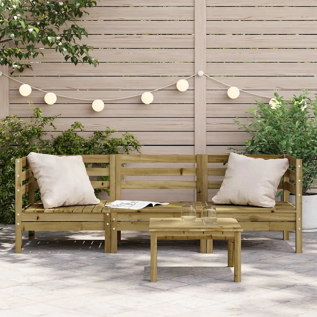 Divano da Giardino a 3 Sedute in Legno Impregnato di Pino 838032