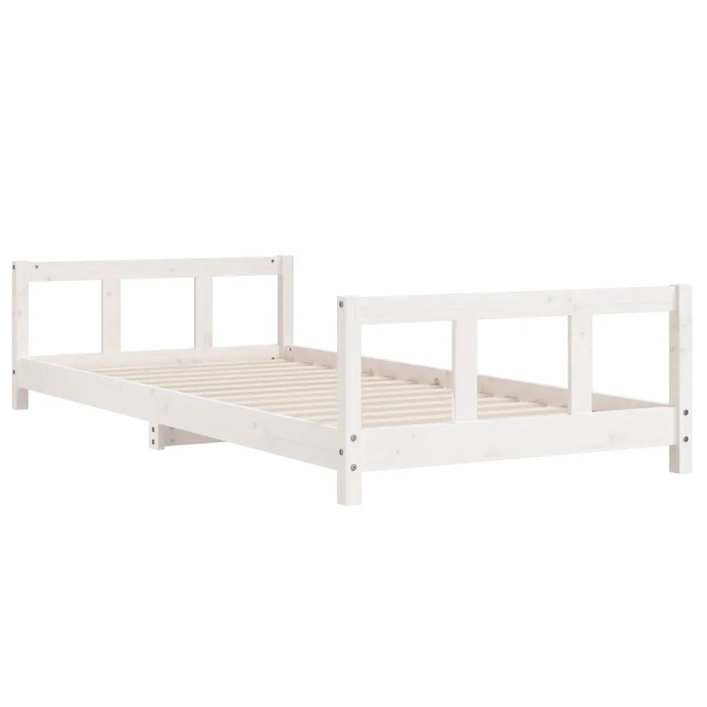 Giroletto per Bambini | Letto Infantile | Lettino Bianco 90x190cm in Legno Massello di Pino