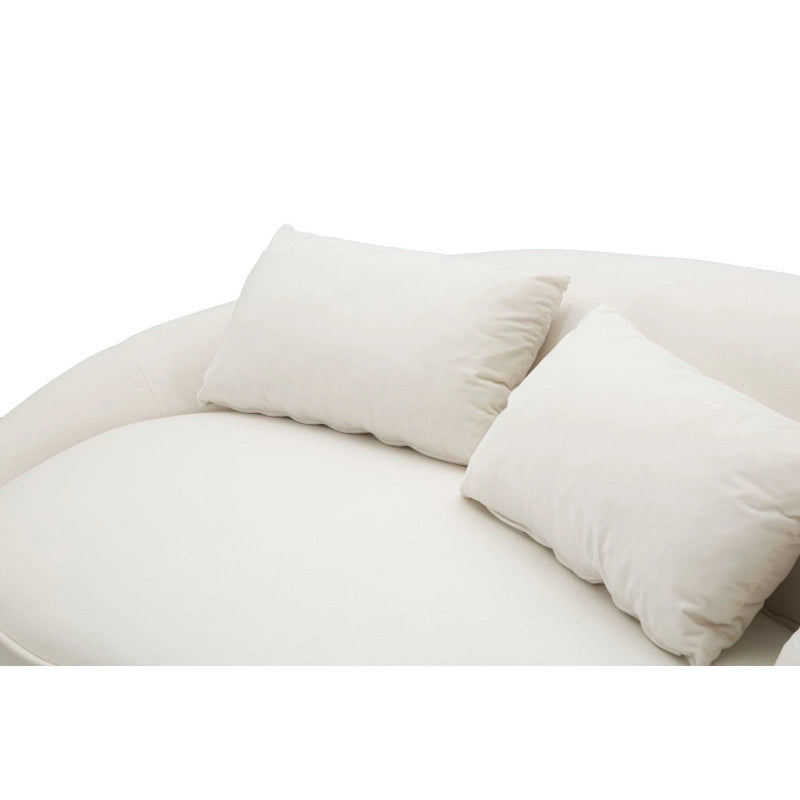 Divano 3 Posti Oslo Con Cuscini Crema cm 185x84x68