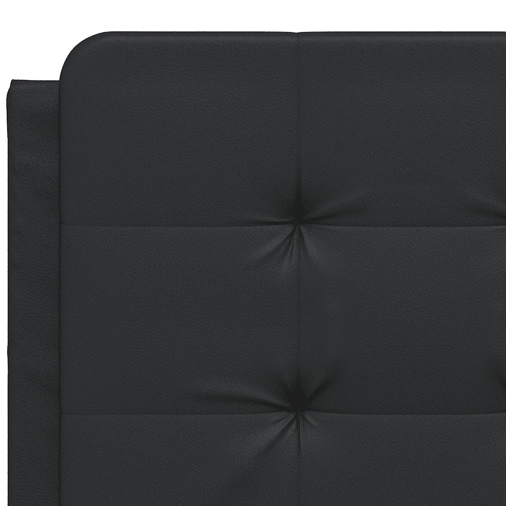Letto matrimoniale | Letto per adulti | Giroletto senza Materasso Zadar Nero 140x190 cm in Similpelle