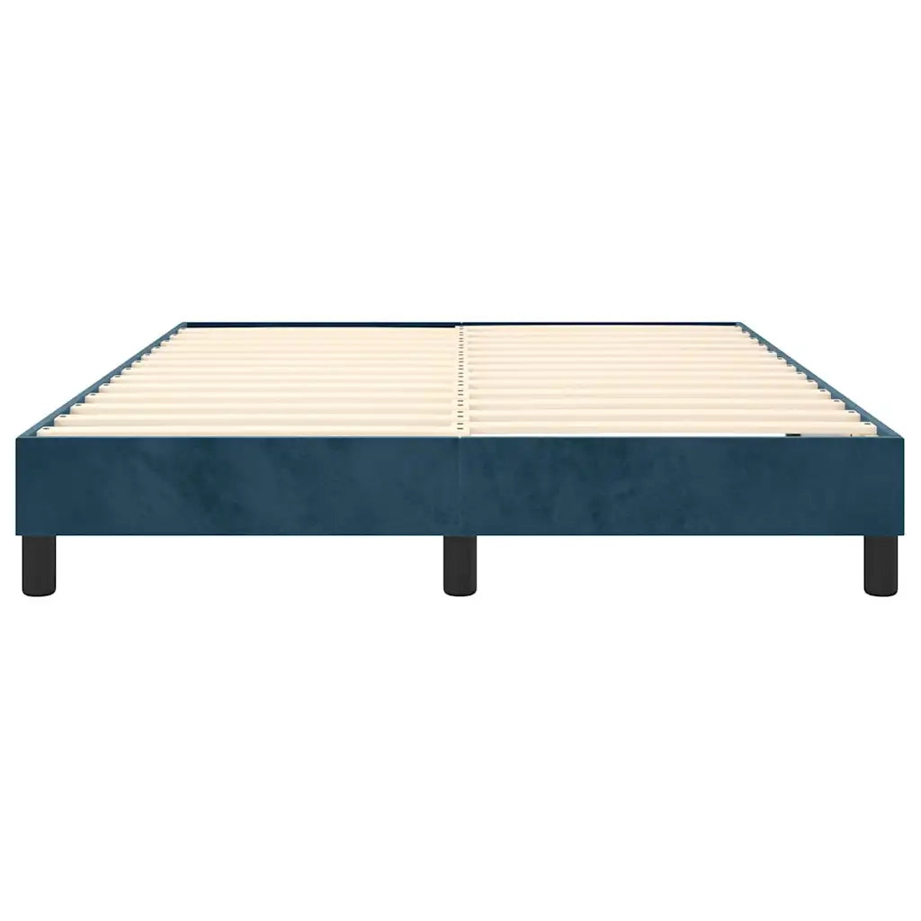 Struttura Letto a Rete a Molle-Giroletto Blu Scuro 140x200 cm Velluto 244306